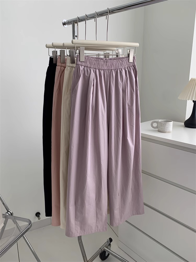 100% Cotton High Waist Cropped Balloon Pants Women Loose Casual Japanese Style