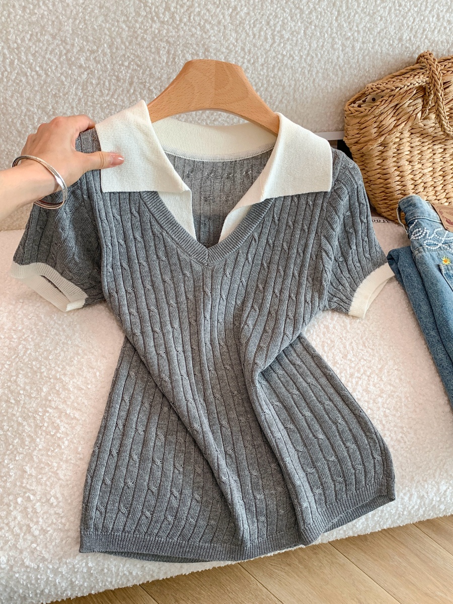 2026-summer-womens-thin-knit-top-with-faux-two-piece-collar-and-short-sleeves_1