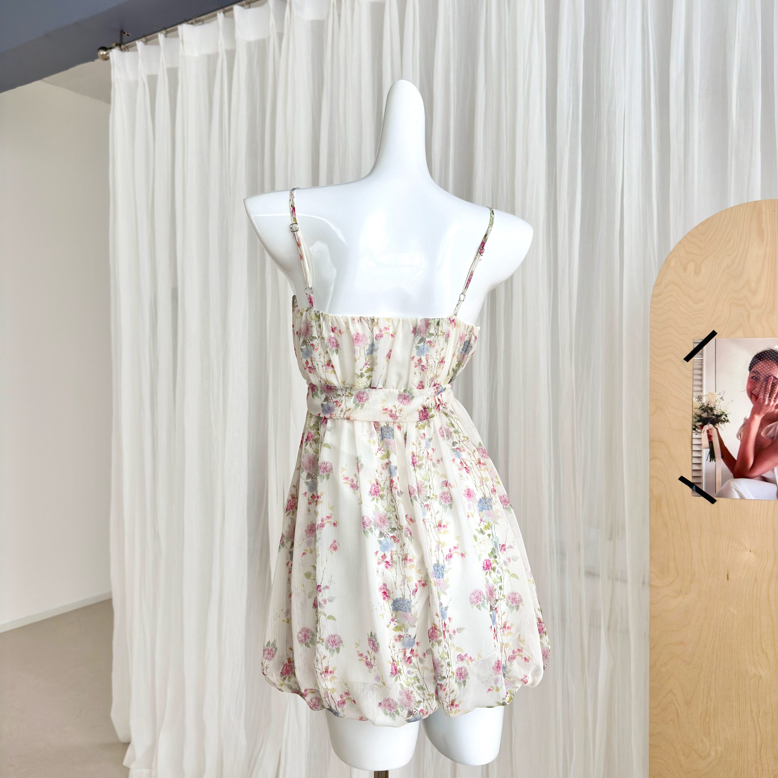 Sweet Vintage Floral Sleeveless A-Line Dress - Image 4