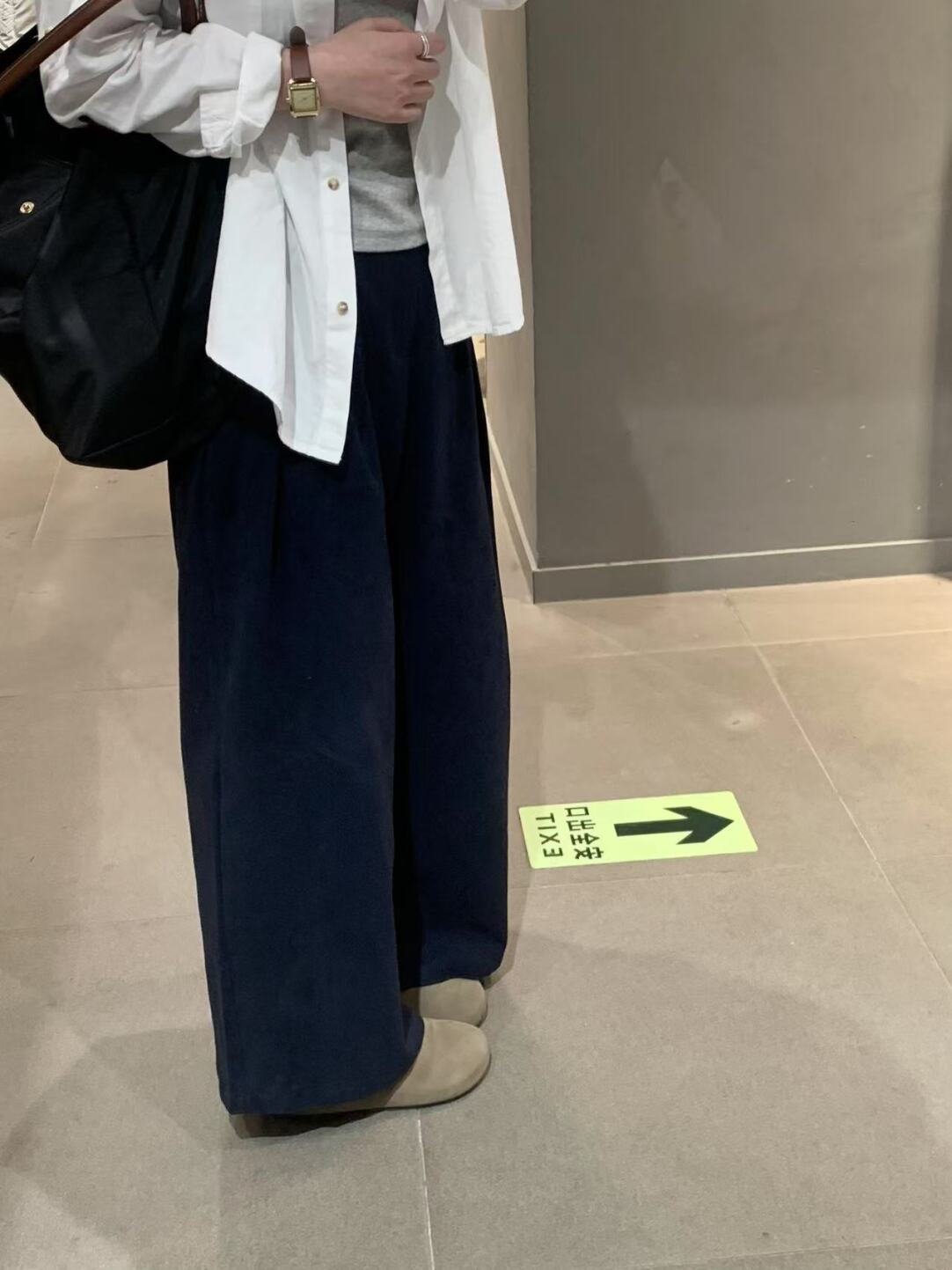 Women's Wide-Leg Straight Casual Pants - Cotton Woven Summer 2025